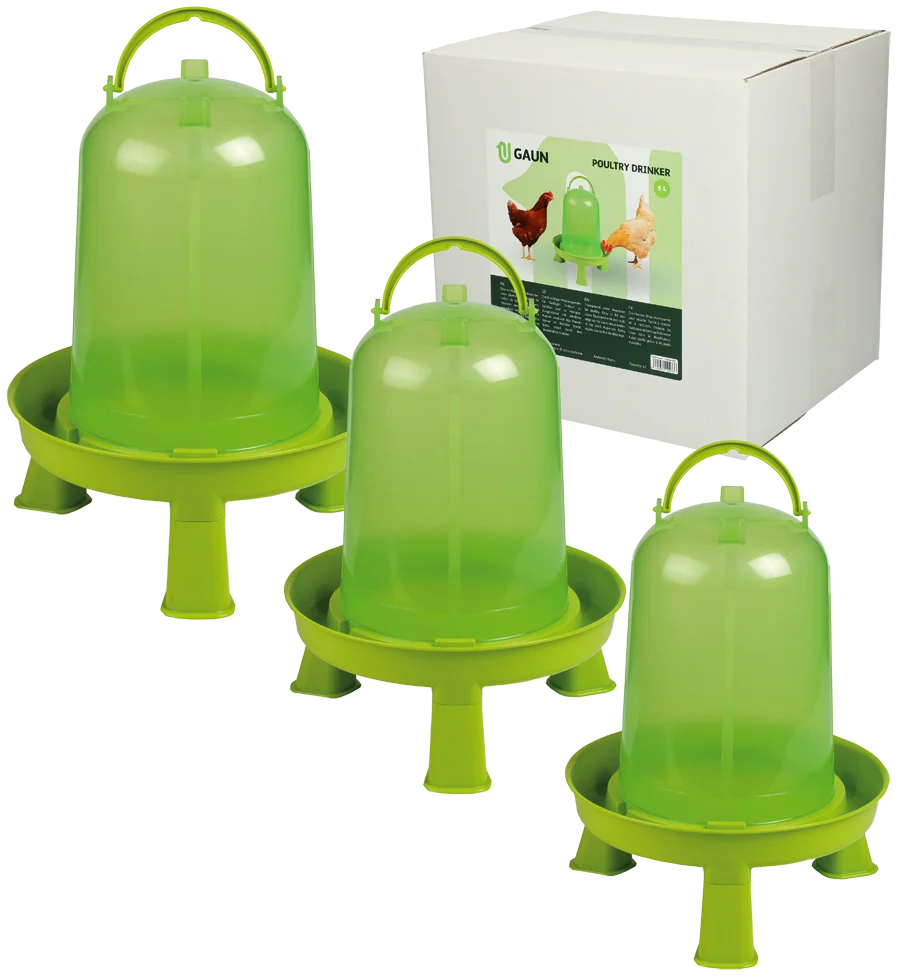 Abbeveratoio per pollame con piedini, verde lime 5 l – Gaun - immagine 6