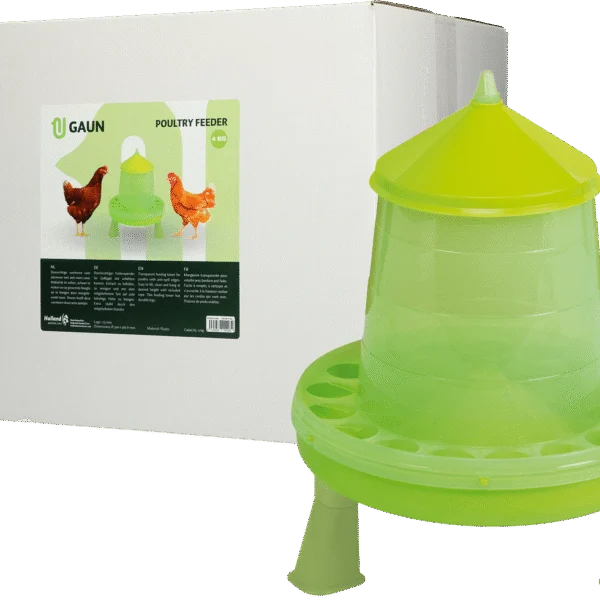 Mangiatoia a torre per pollame su piedini verde lime, 4 kg – Gaun