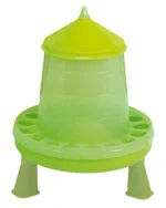 Mangiatoia a torre per pollame su piedini verde lime, 4 kg – Gaun - immagine 2