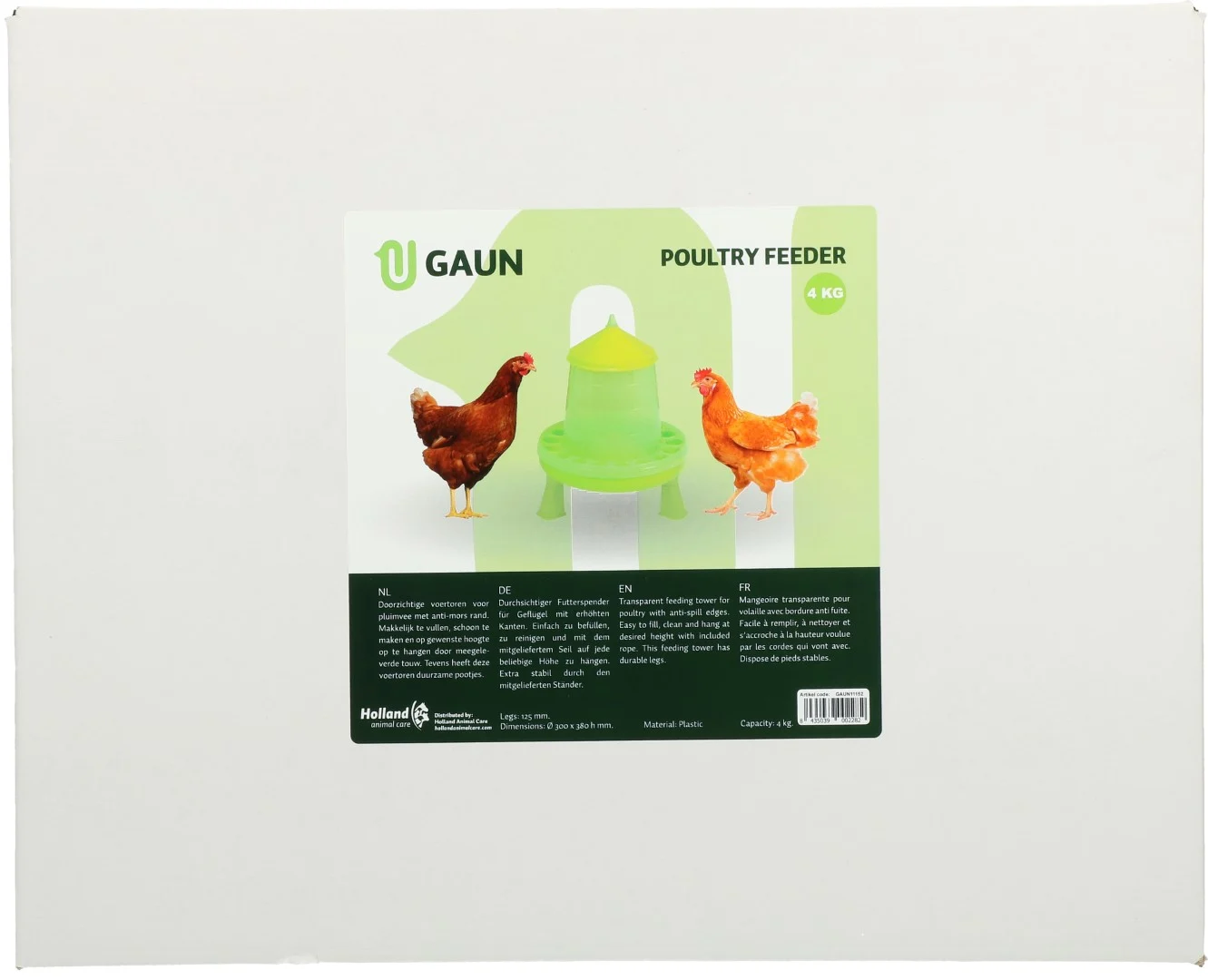 Mangiatoia a torre per pollame su piedini verde lime, 4 kg – Gaun - immagine 5