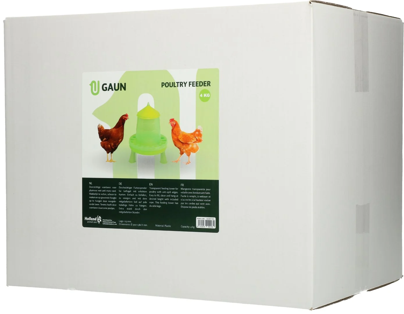 Mangiatoia a torre per pollame su piedini verde lime, 4 kg – Gaun - immagine 4