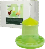 Torre mangiatoia per pollame in bioplastica trasparente, verde lime, 2 kg – Gaun Bio Green Lemon