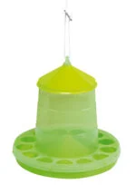 Torre mangiatoia per pollame in bioplastica trasparente, verde lime, 2 kg – Gaun Bio Green Lemon - immagine 2