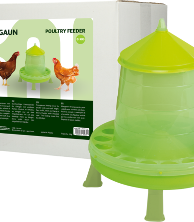 Torretta mangiatoia per pollame con piedini, verde lime, 8 kg – Gaun
