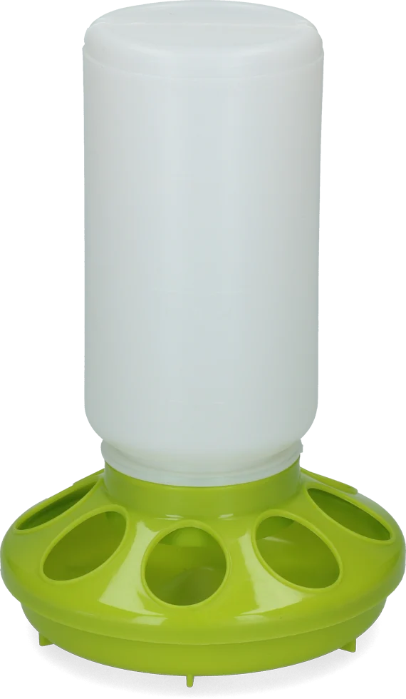 Mangiatoia a torre per pollame con anello verde, 1 kg – Gaun - immagine 1