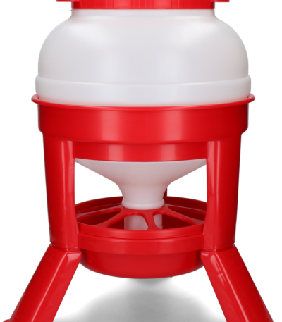 Mangiatoia a torre per pollame con piedini, rossa, 20 l – Gaun Hopper