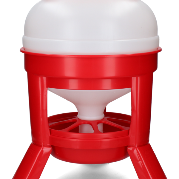 Mangiatoia a torre per pollame con piedini, rossa, 20 l – Gaun Hopper
