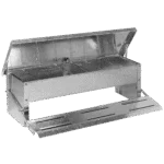 Mangiatoia a pedale per polli con coperchio, 56 x 36 x 18,5 cm – Gaun
