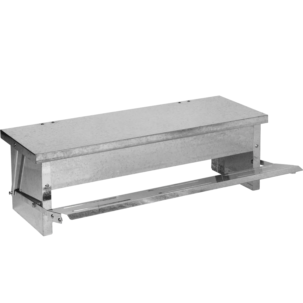 Mangiatoia a pedale per polli con coperchio, 56 x 36 x 18,5 cm – Gaun - immagine 2