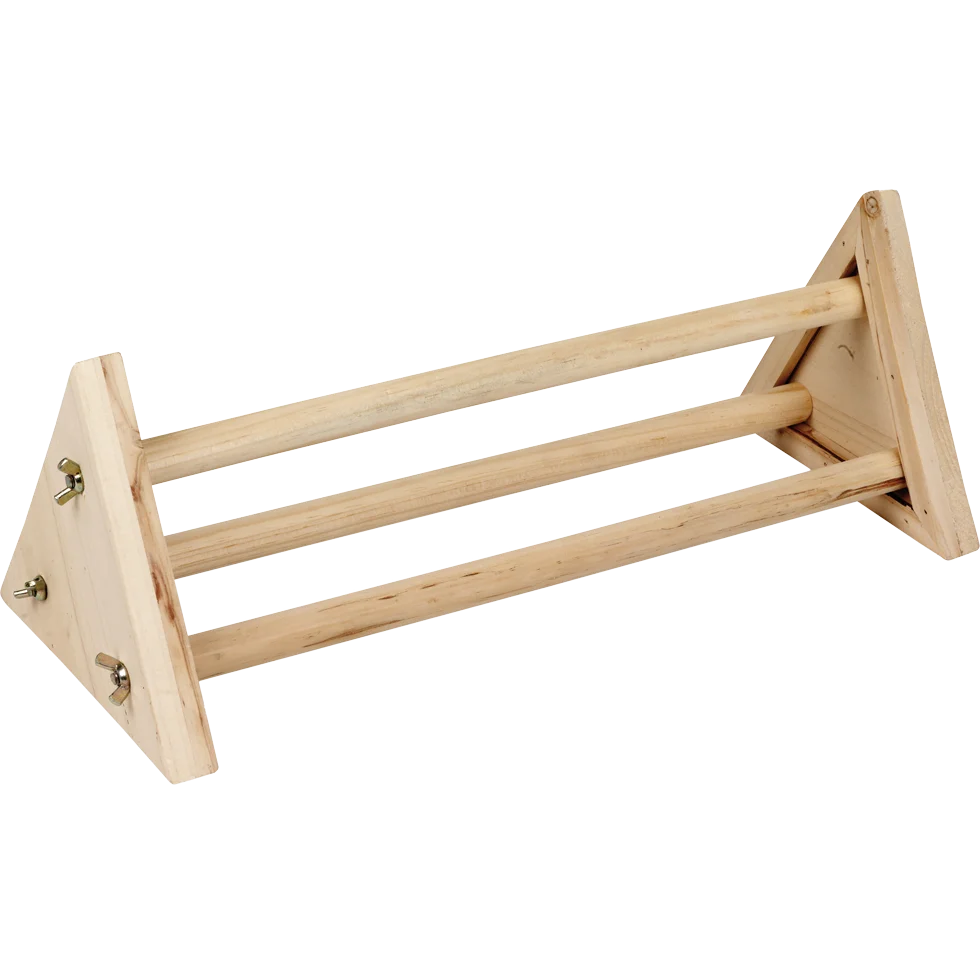 Posatoio per pulcini con tre aste in legno, 43 x 15,7 x 15 cm – Gaun - immagine 1