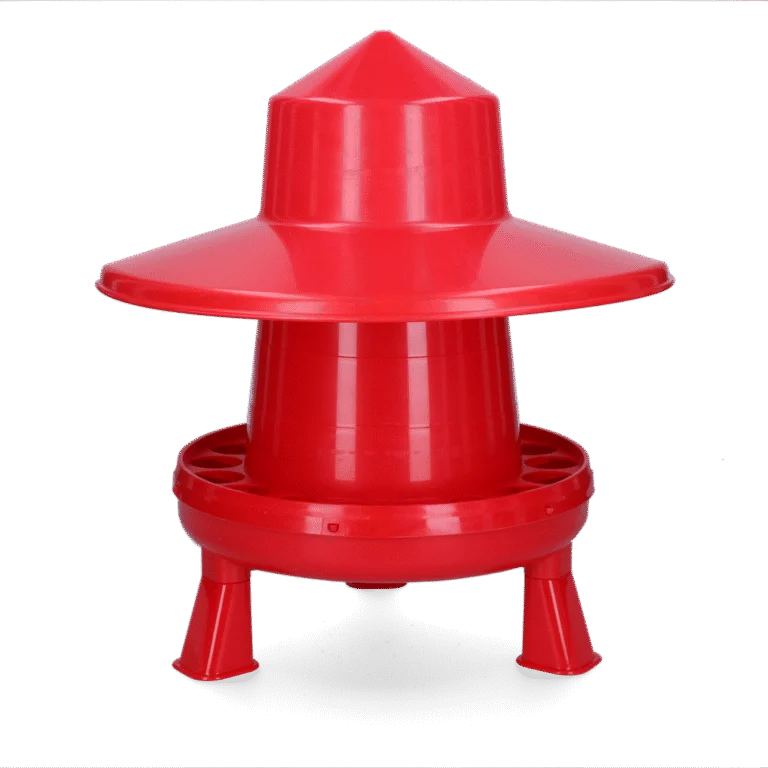 Mangiatoia a torre per pollame con cappello antipioggia e piedini, 4 kg – Gaun