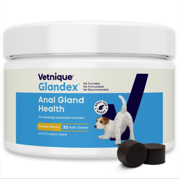 Snack per cani al gusto di pollo con probiotici, 30 pezzi (120 g) – Glandex Soft Chews