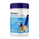 Salviette detergenti per la zona posteriore di cani e gatti, 75 pezzi – Glandex Wipes