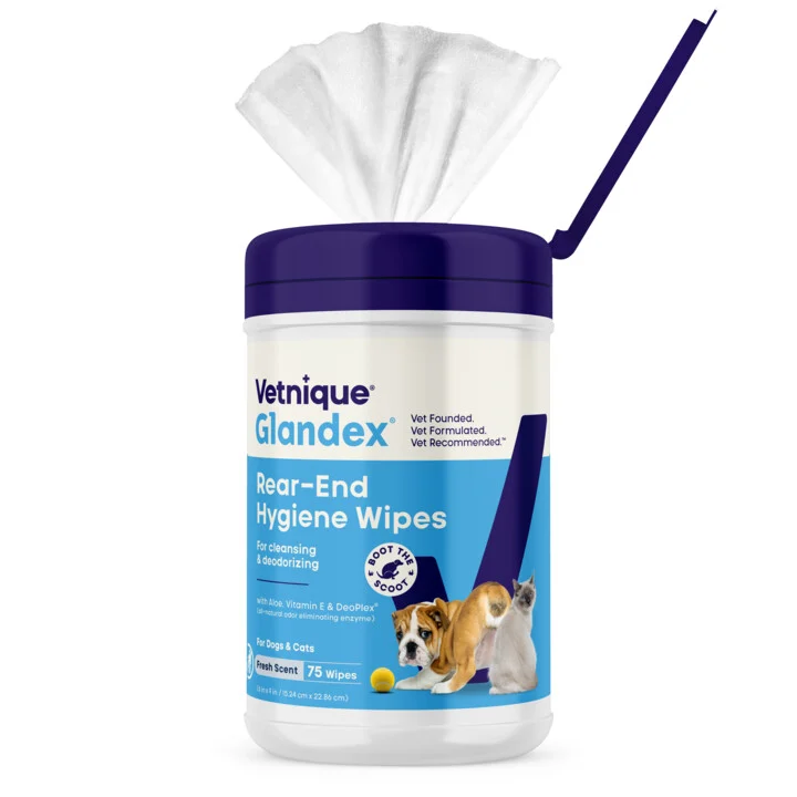Salviette detergenti per la zona posteriore di cani e gatti, 75 pezzi – Glandex Wipes - immagine 2