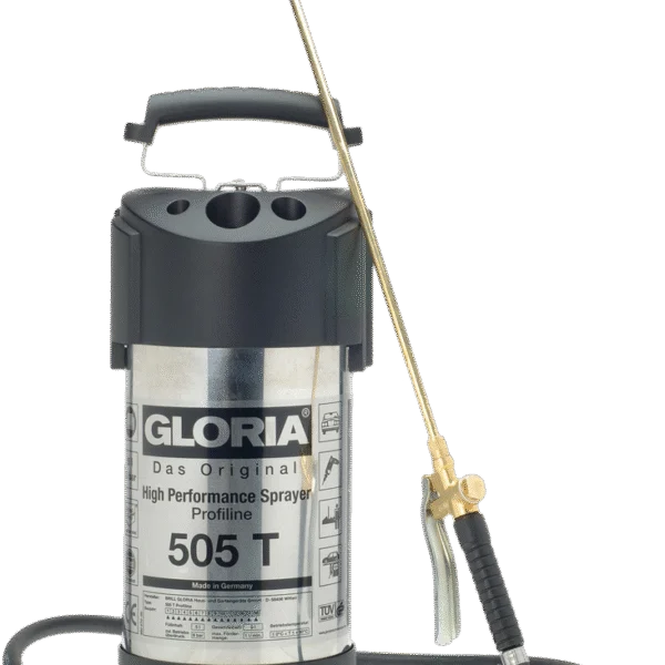 Pompa a pressione in acciaio inox con manometro, 5 l – Gloria 505T Profiline