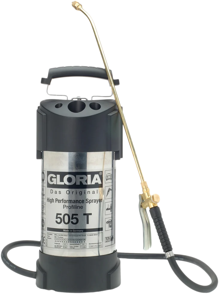Pompa a pressione in acciaio inox con manometro, 5 l – Gloria 505T Profiline - immagine 1