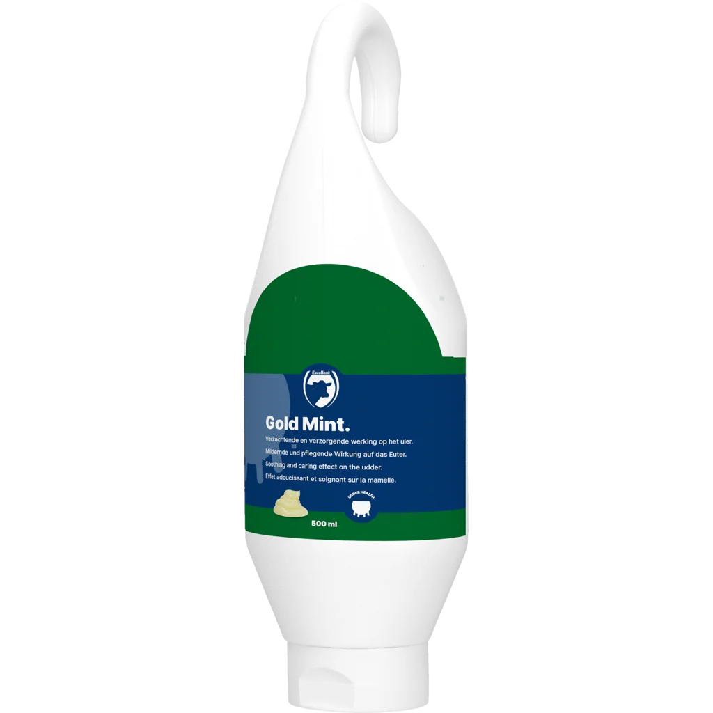 Gel per mammelle con olio di menta piperita per vacche da latte, 500 ml – Excellent Gold Mint - immagine 1