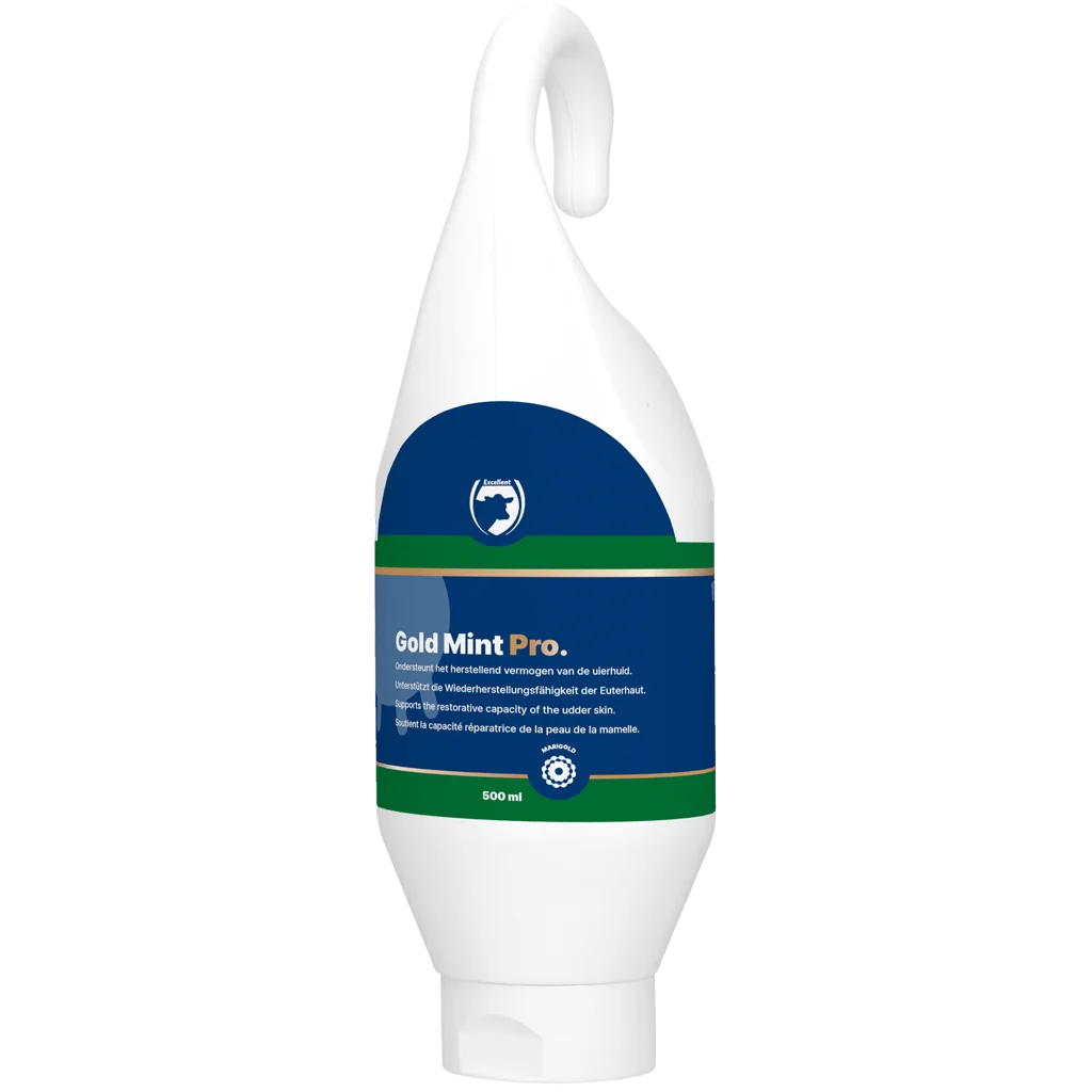 GOLD3007.png Gel per la mammella con calendula per vacche da latte, 500 ml – Excellent Gold Mint Pro - immagine 1
