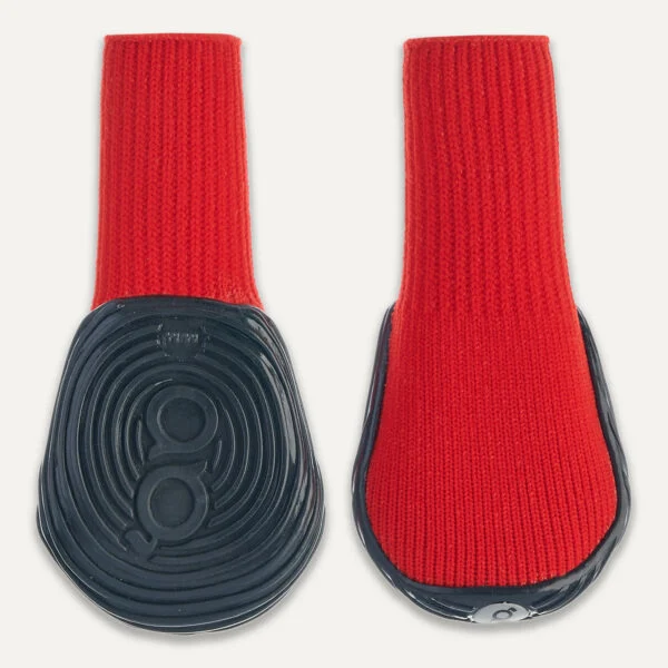 Scarpe per cani con suola antiscivolo, impermeabili, taglia XL, rosso e nero, 2 pezzi – Goo-eez Ultras