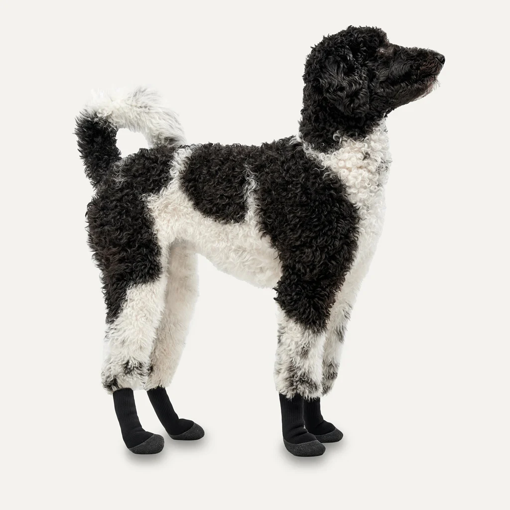 Scarpette impermeabili per cani con suola in gomma, 4 pezzi, XXS, mimetiche e nere – Goo-eez Lites - immagine 2