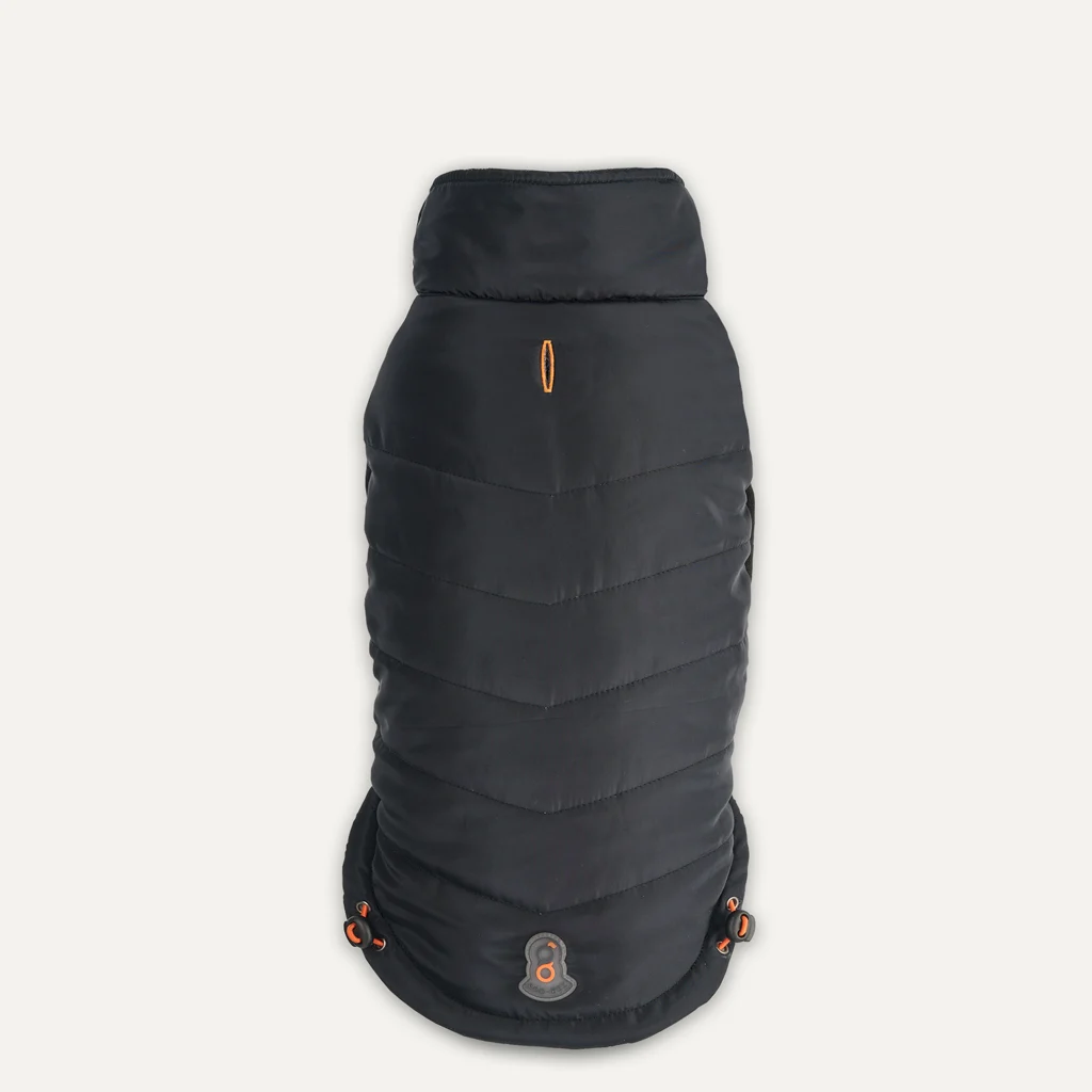Giacca per cani con fodera in peluche e parte esterna idrorepellente, taglia XL, nera – Goo-eez Mock Neck Signature Wrap Jacket - immagine 3