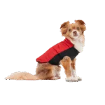 Giacca per cani con fodera in peluche e parte esterna idrorepellente, taglia XXS, rossa e nera – Goo-eez Mock Neck Signature Wrap Jacket - immagine 3