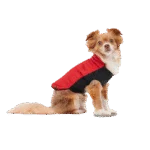 Giacca per cani con fodera in peluche e parte esterna idrorepellente, taglia XS, rossa e nera – Goo-eez Mock Neck Signature Wrap Jacket - immagine 3