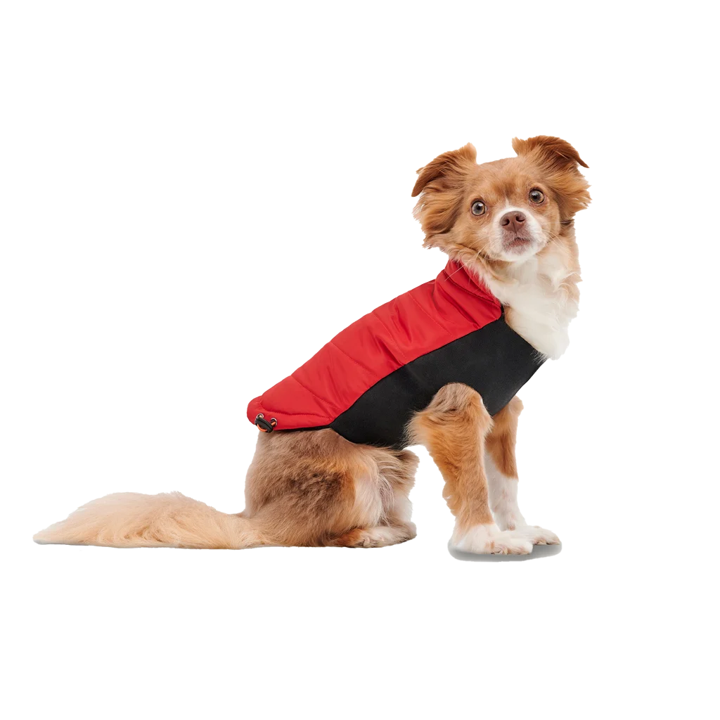 Giacca per cani con fodera in peluche e esterno idrorepellente, taglia XXL, rosso e nero – Goo-eez Mock Neck Signature Wrap Jacket - immagine 3