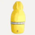 Impermeabile per cani con cappuccio e bordo riflettente, taglia S, giallo e grigio – Goo-eez Reflective Hooded Raincoat - immagine 3