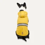 Impermeabile per cani con cappuccio e bordo riflettente, taglia M, giallo e grigio – Goo-eez Reflective Hooded Raincoat - immagine 2