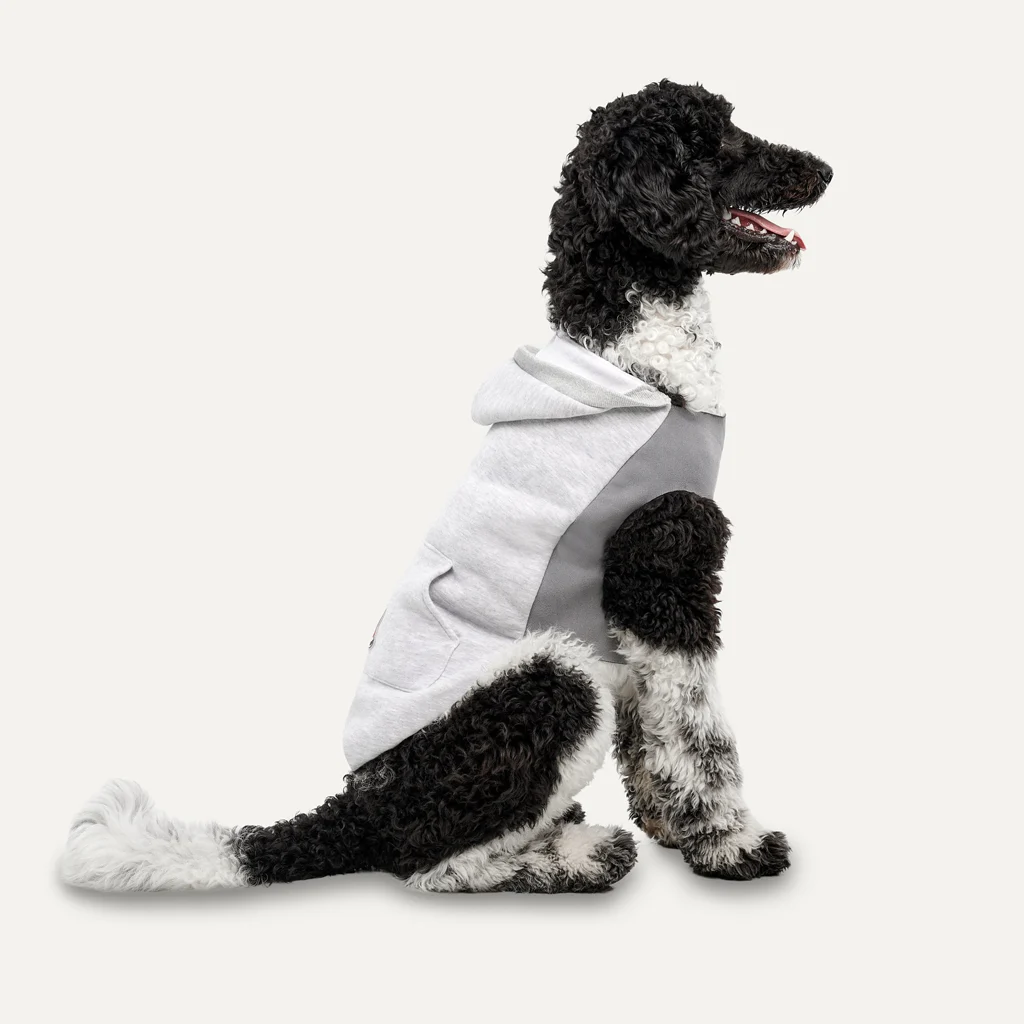 Felpa in pile per cani con fodera in morbido peluche, taglia M, grigia – Goo-eez Kangaroo Fleece Hoodie - immagine 2