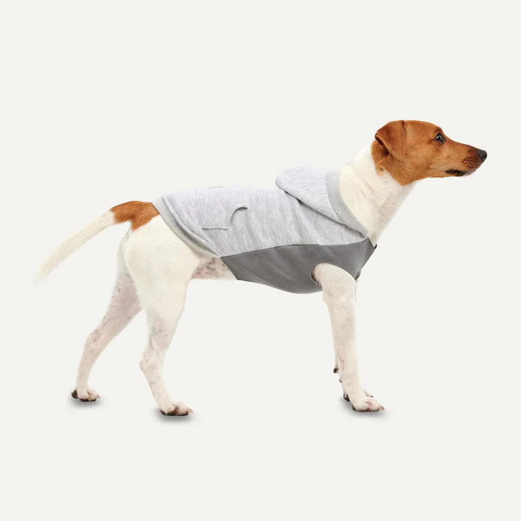Felpa in pile per cani con fodera in peluche, taglia XL, grigia – Goo-eez Kangaroo Fleece Hoodie - immagine 1