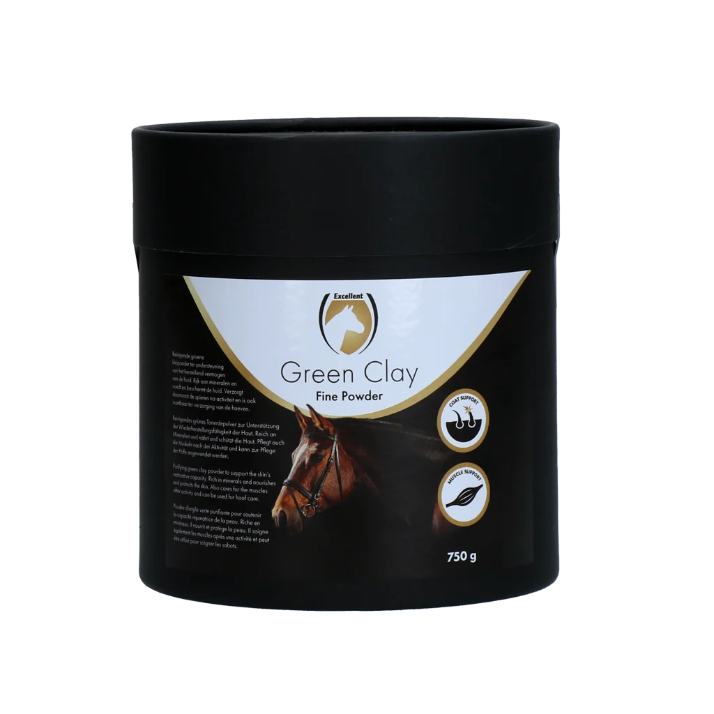 Argilla Verde Fine in Polvere per la Pelle, 750 g – Excellent Horse Green Clay Fine Powder - immagine 1