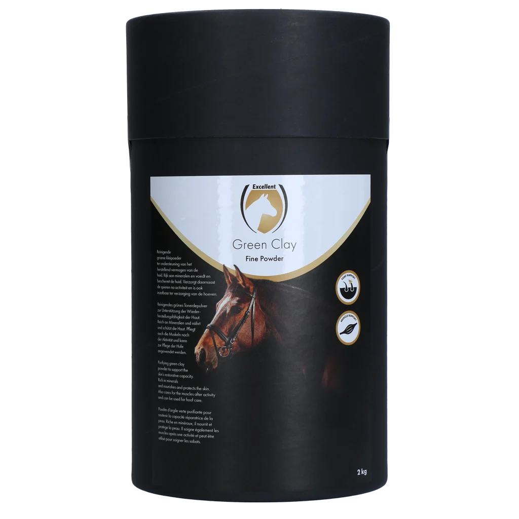 Argilla Verde Fine in Polvere per la Pelle, 2 kg – Excellent Horse Green Clay Fine Powder - immagine 1