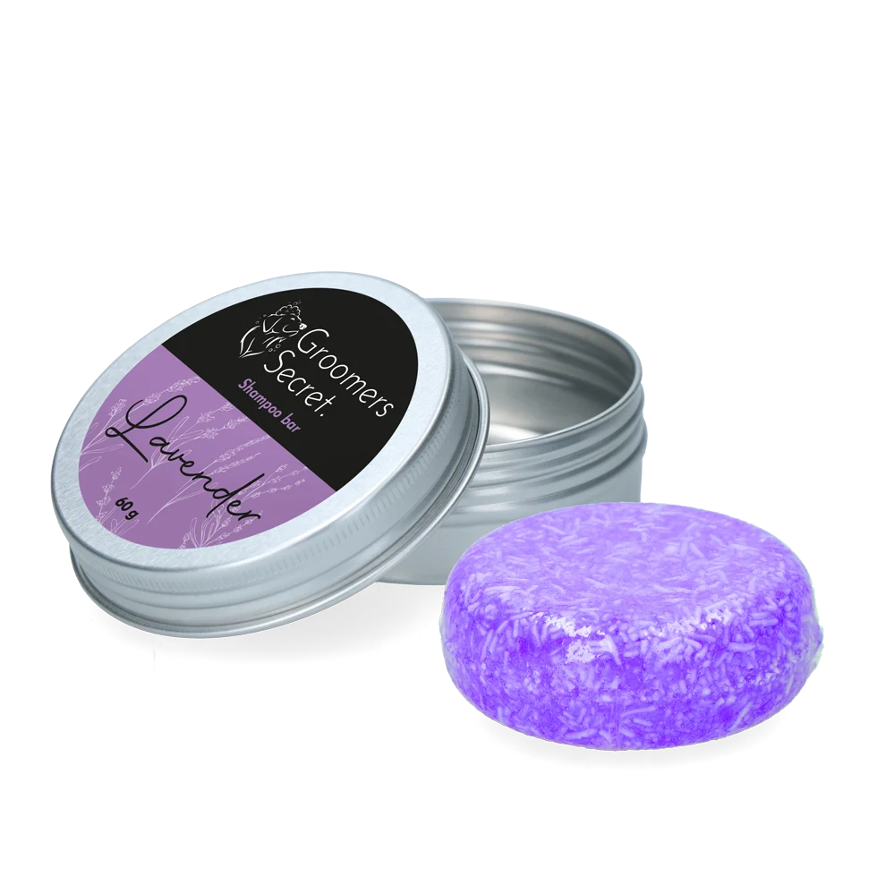 Shampoo solido con balsamo e profumo di lavanda, 60 g – Groomers Secret Shampoo Bar Lavendel - immagine 1