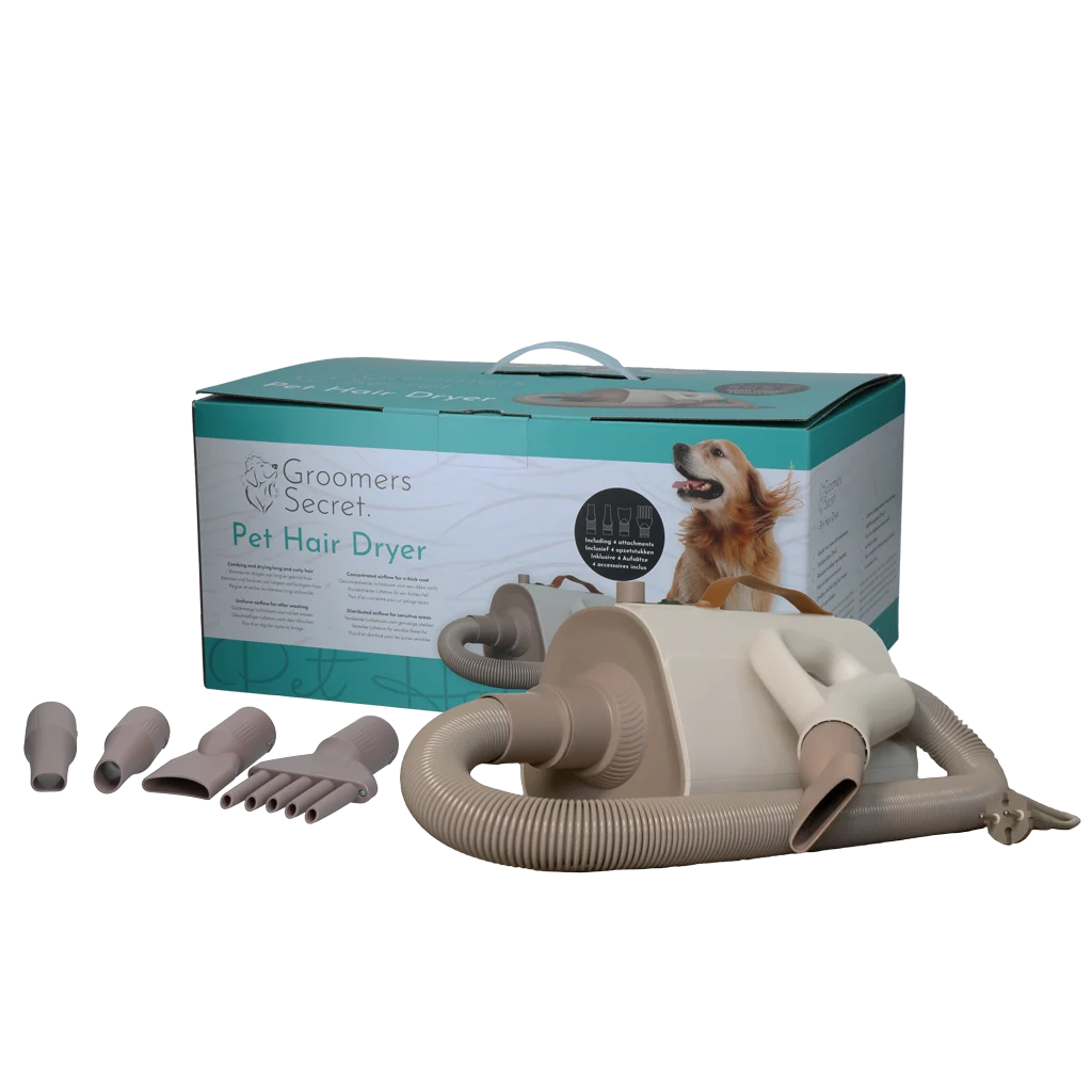 Asciugacane con accessori per asciugare e pettinare – Groomers Secret Pet Hair Dryer - immagine 1