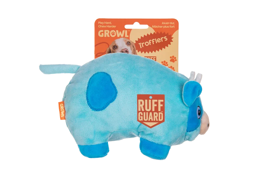Peluche per cani con fischietto grande – Growl Trofflers Moo Moo la Mucca - immagine 1