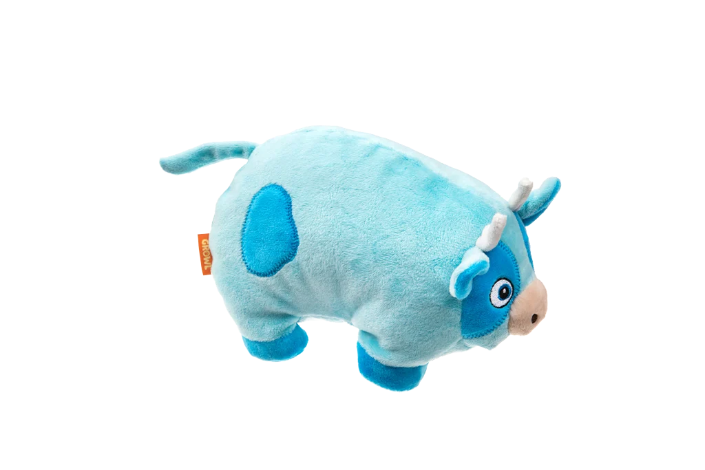 Peluche per cani con fischietto grande – Growl Trofflers Moo Moo la Mucca - immagine 4
