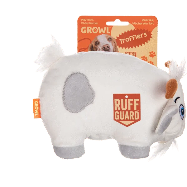 Peluche per cani con fischietto grande – Growl Trofflers Bleaty la Capra
