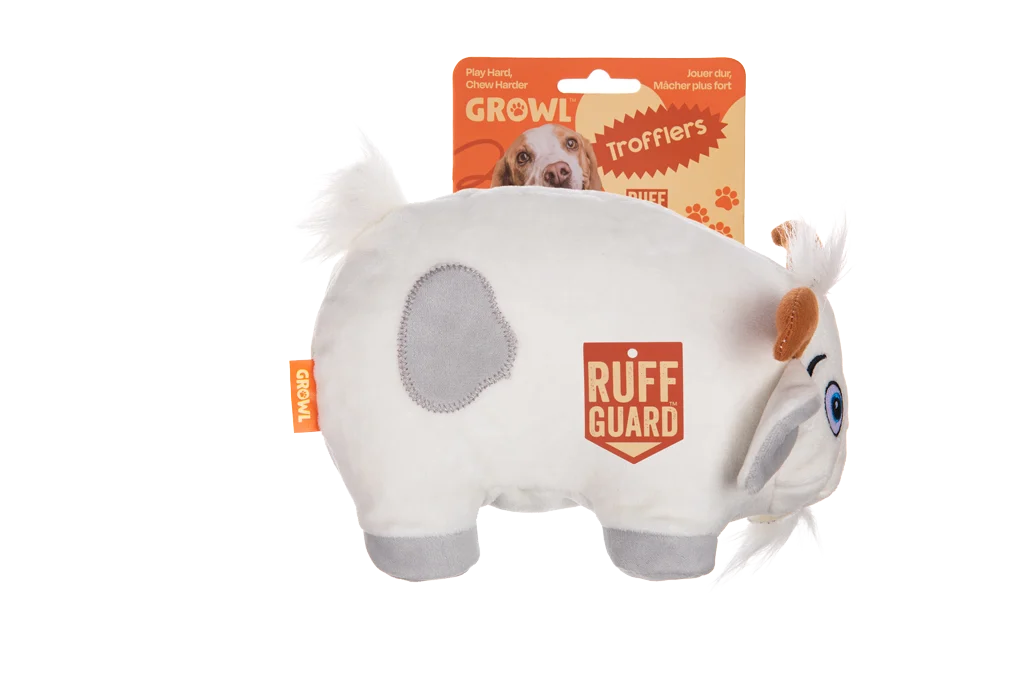 Peluche per cani con fischietto grande – Growl Trofflers Bleaty la Capra - immagine 1