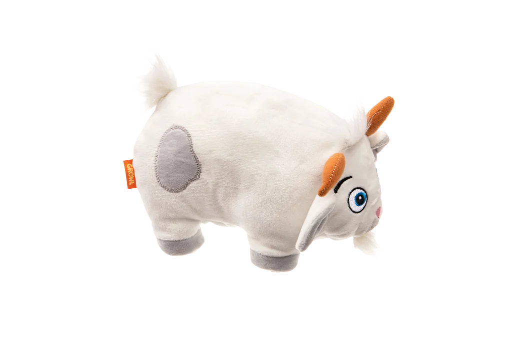 Peluche per cani con fischietto grande – Growl Trofflers Bleaty la Capra - immagine 4