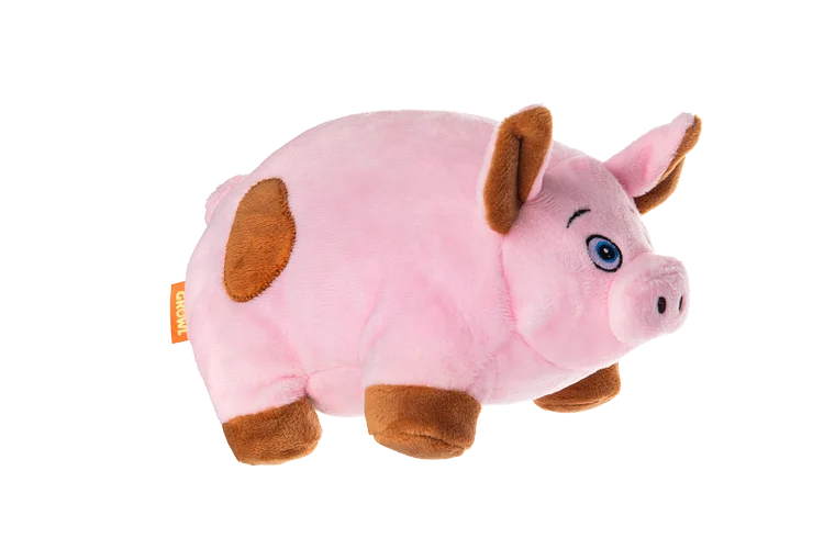 Peluche per cani con grande squeaker – Growl Trofflers Oinkers il Maialino - immagine 3