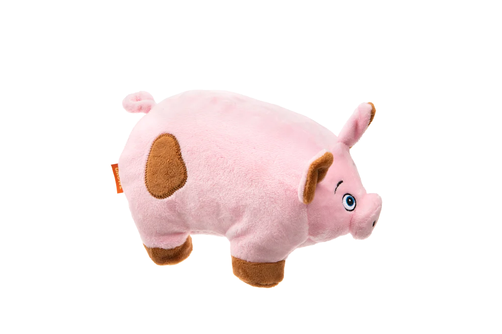 Peluche per cani con grande squeaker – Growl Trofflers Oinkers il Maialino - immagine 4