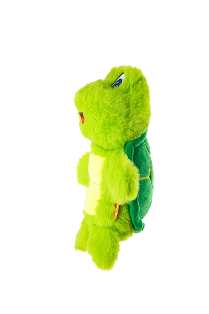 Peluche per cani a forma di tartaruga con tappetino sonoro e squeak – Growl Belly Boomerz Tina la Tartaruga - immagine 3