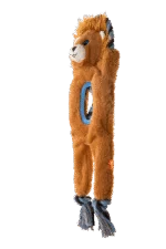 Giocattolo da tiro in peluche e corda con 2 squeaker – Growl Jungle Tugz Louie il Leone - immagine 3