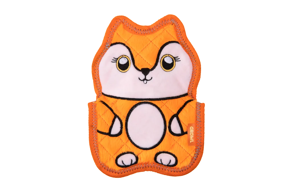 Gioco sonoro per cani con tre squeaker – Growl Flip Floppz Fergie la volpe - immagine 2
