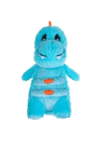 Peluche per cani con corda e grande squeaker – Growl Stomperz Terry, il Tyranosaurus-Rex blu - immagine 2