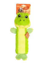 Peluche per cani con pannello sonoro e squeaker – Growl Belly Busters Gary il Coccodrillo