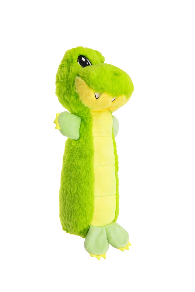 Peluche per cani con pannello sonoro e squeaker – Growl Belly Busters Gary il Coccodrillo - immagine 3