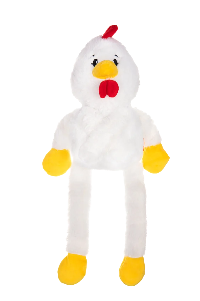 Peluche per cani con 5 squeaker – Growl Pulldozers Chuck il Pollo - immagine 2